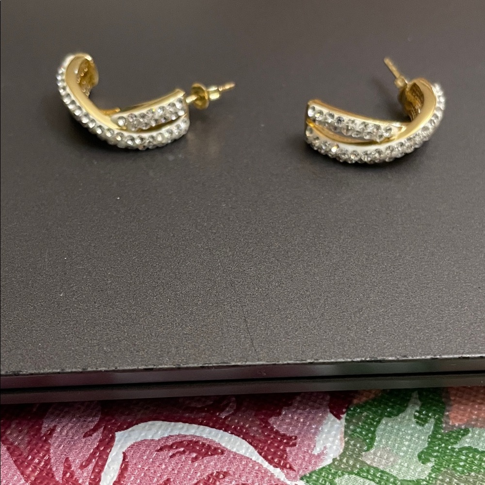 Elegant Gold and Silver Hoop Earrings